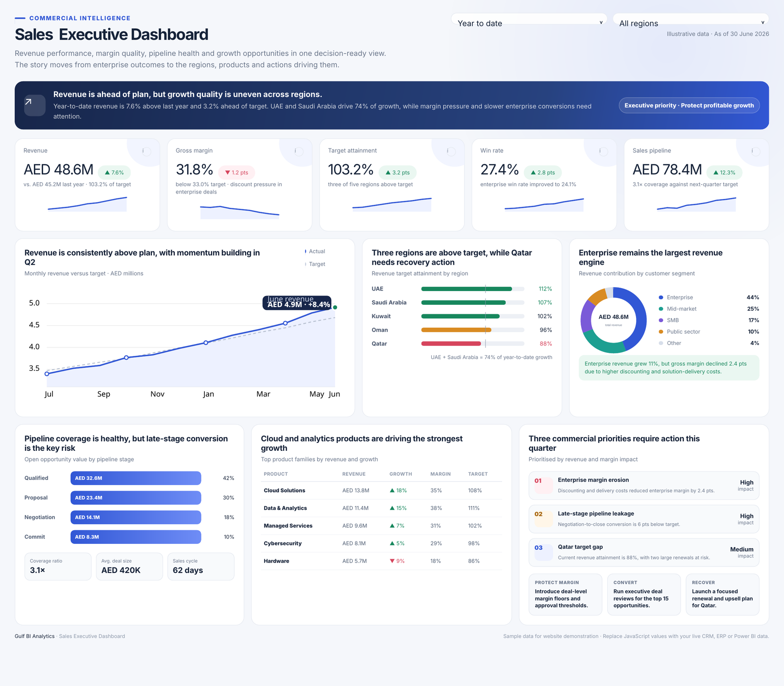 Sales Executive Dashboard preview