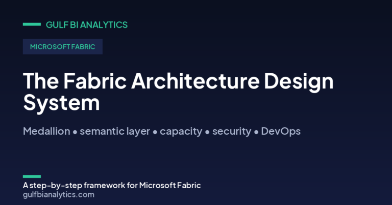 The Microsoft Fabric Architecture Design System: A Step-by-Step Framework